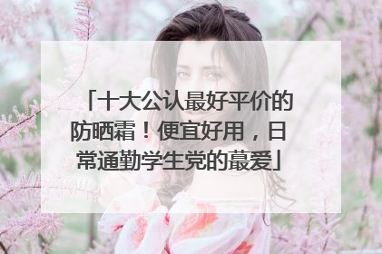 十大公认最好平价的防晒霜！便宜好用，日常通勤学生党的蕞爱
