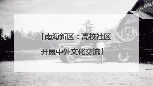 南海新区：高校社区开展中外文化交流