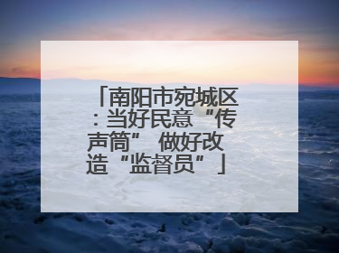 南阳市宛城区：当好民意“传声筒” 做好改造“监督员”