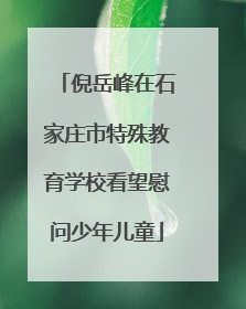 倪岳峰在石家庄市特殊教育学校看望慰问少年儿童