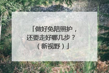 做好免陪照护，还要走好哪几步？（新视野）