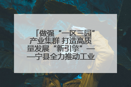 做强“一区三园”产业集群 打造高质量发展“新引擎”——宁县全力推动工业经济提质增效