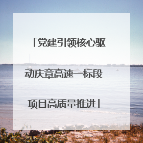 党建引领核心驱动庆章高速一标段项目高质量推进