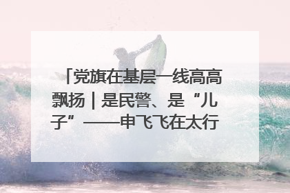 党旗在基层一线高高飘扬｜是民警、是“儿子”——申飞飞在太行山中的一线坚守