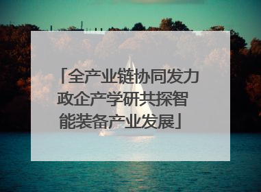 全产业链协同发力 政企产学研共探智能装备产业发展
