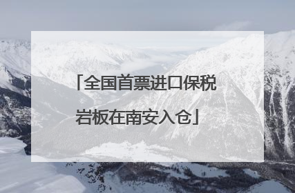 全国首票进口保税岩板在南安入仓