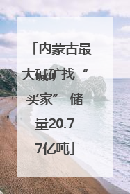 内蒙古最大碱矿找“买家” 储量20.77亿吨