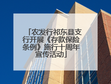 农发行祁东县支行开展《存款保险条例》施行十周年宣传活动