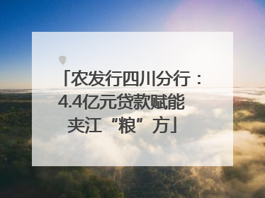 农发行四川分行：4.4亿元贷款赋能夹江“粮”方