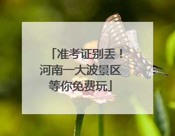 准考证别丢！河南一大波景区等你免费玩