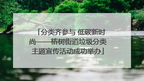 分类齐参与 低碳新时尚——椿树街道垃圾分类主题宣传活动成功举办