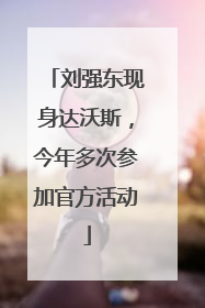 刘强东现身达沃斯，今年多次参加官方活动
