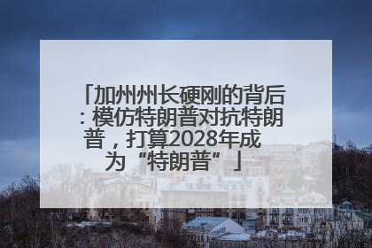 加州州长硬刚的背后：模仿特朗普对抗特朗普，打算2028年成为“特朗普”