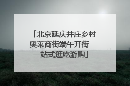 北京延庆井庄乡村奥莱商街端午开街 一站式逛吃游购