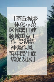商丘城乡一体化示范区部署住建领域重点工作 贯彻精神强作风 筑牢民生底线促发展