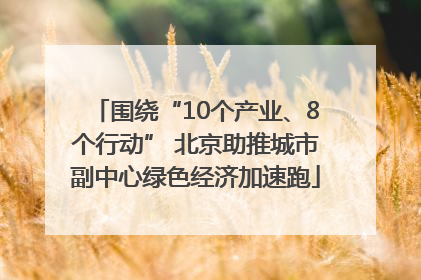围绕“10个产业、8个行动” 北京助推城市副中心绿色经济加速跑