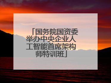 国务院国资委举办中央企业人工智能首席架构师特训班