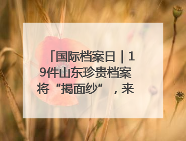国际档案日｜19件山东珍贵档案将“揭面纱”，来先睹为快！