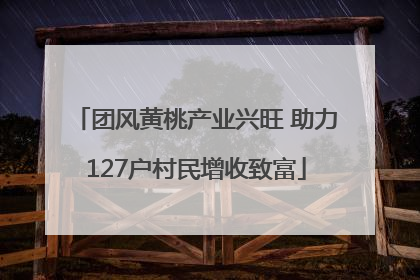 团风黄桃产业兴旺 助力127户村民增收致富