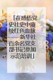 在感悟党史社史中赓续红色血脉——新华社百余名党支部书记参加示范培训