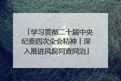 学习贯彻二十届中央纪委四次全会精神丨深入推进风腐同查同治