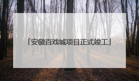 安徽百戏城项目正式竣工