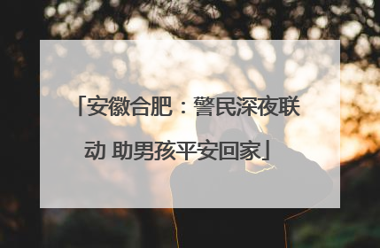 安徽合肥：警民深夜联动 助男孩平安回家