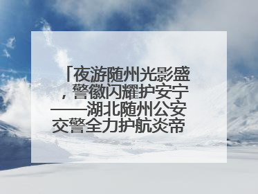 夜游随州光影盛，警徽闪耀护安宁——湖北随州公安交警全力护航炎帝故里寻根节夜游活动侧记