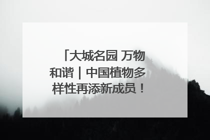 大城名园 万物和谐｜中国植物多样性再添新成员！它只在西藏墨脱
