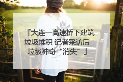 大连一高速桥下建筑垃圾堆积 记者采访后垃圾神奇“消失”