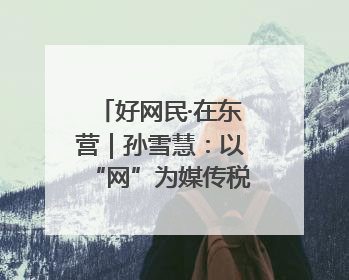 好网民·在东营｜孙雪慧：以“网”为媒传税音 以“屏”为介助发展