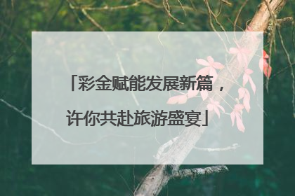 彩金赋能发展新篇，许你共赴旅游盛宴