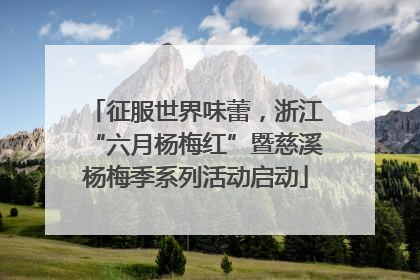 征服世界味蕾，浙江“六月杨梅红”暨慈溪杨梅季系列活动启动