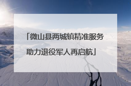 微山县两城镇精准服务助力退役军人再启航
