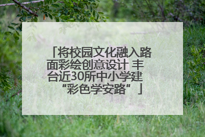 将校园文化融入路面彩绘创意设计 丰台近30所中小学建“彩色学安路”