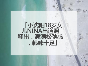 小沈阳18岁女儿NINA出道照释出，满满松弛感，韩味十足