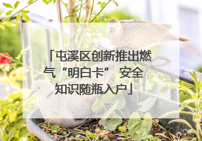 屯溪区创新推出燃气“明白卡” 安全知识随瓶入户