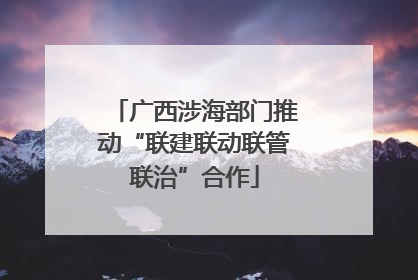 广西涉海部门推动“联建联动联管联治”合作