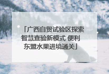 广西自贸试验区探索智慧查验新模式 便利东盟水果进境通关
