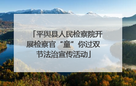 平舆县人民检察院开展检察官“童”你过双节法治宣传活动