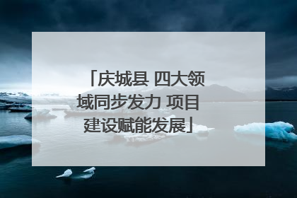 庆城县 四大领域同步发力 项目建设赋能发展