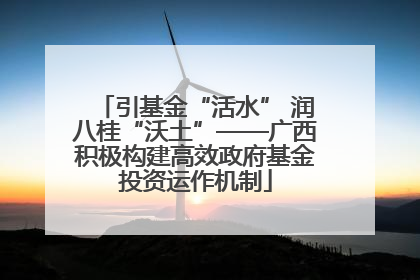 引基金“活水” 润八桂“沃土”——广西积极构建高效政府基金投资运作机制