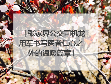 张家界公交司机龙用军书写医者仁心之外的温暖篇章