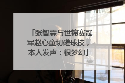 张智霖与世锦赛冠军赵心童切磋球技，本人发声：很梦幻
