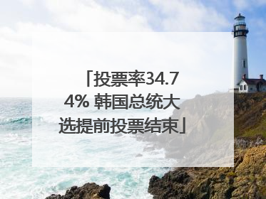 投票率34.74% 韩国总统大选提前投票结束