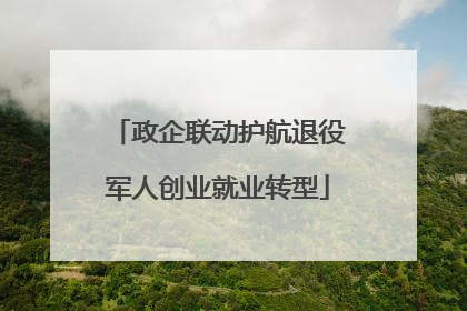 政企联动护航退役军人创业就业转型