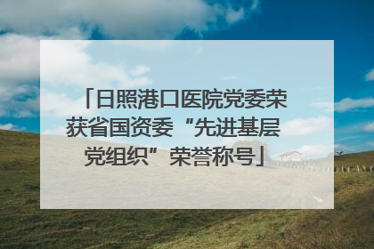 日照港口医院党委荣获省国资委“先进基层党组织”荣誉称号