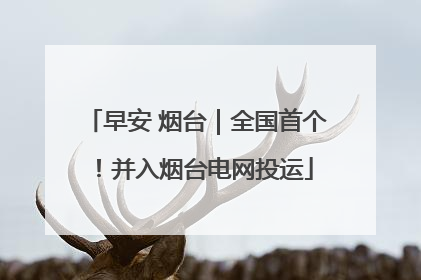 早安 烟台｜全国首个！并入烟台电网投运
