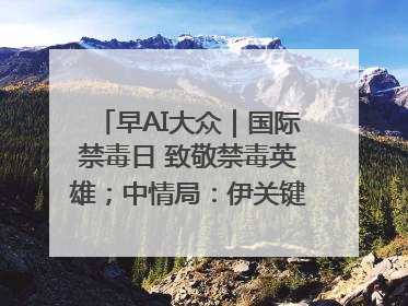 早AI大众｜国际禁毒日 致敬禁毒英雄；中情局：伊关键核设施被摧毁