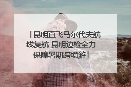 昆明直飞马尔代夫航线复航 昆明边检全力保障暑期跨境游